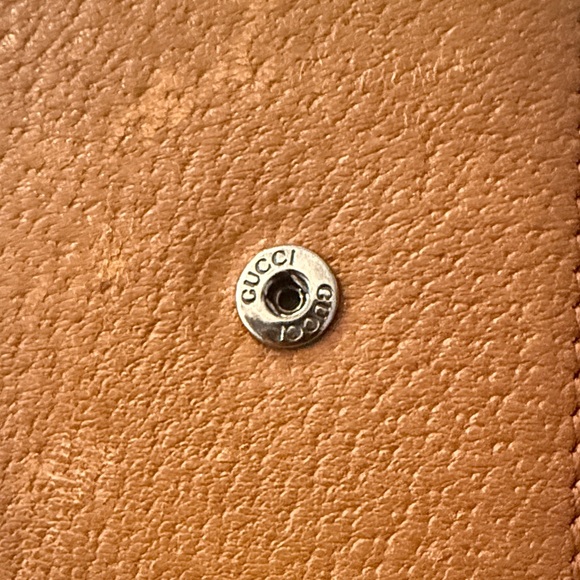 Gucci Large Leather Checkbook Wallet Camel 231835 - Picture 11 of 11